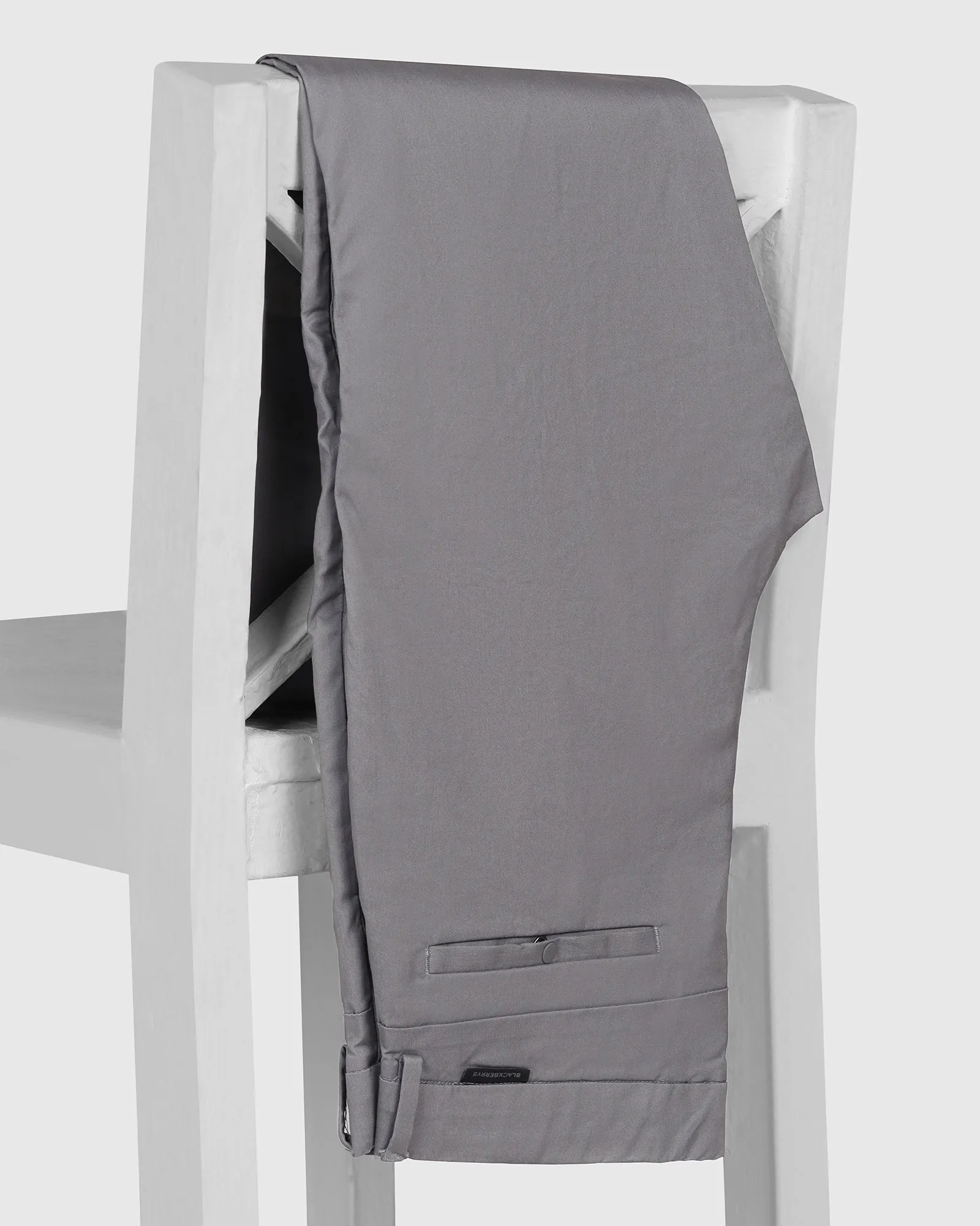 Breathable Stretch Wear Slim Comfort B-95 Casual Grey Solid Khakis - Fred