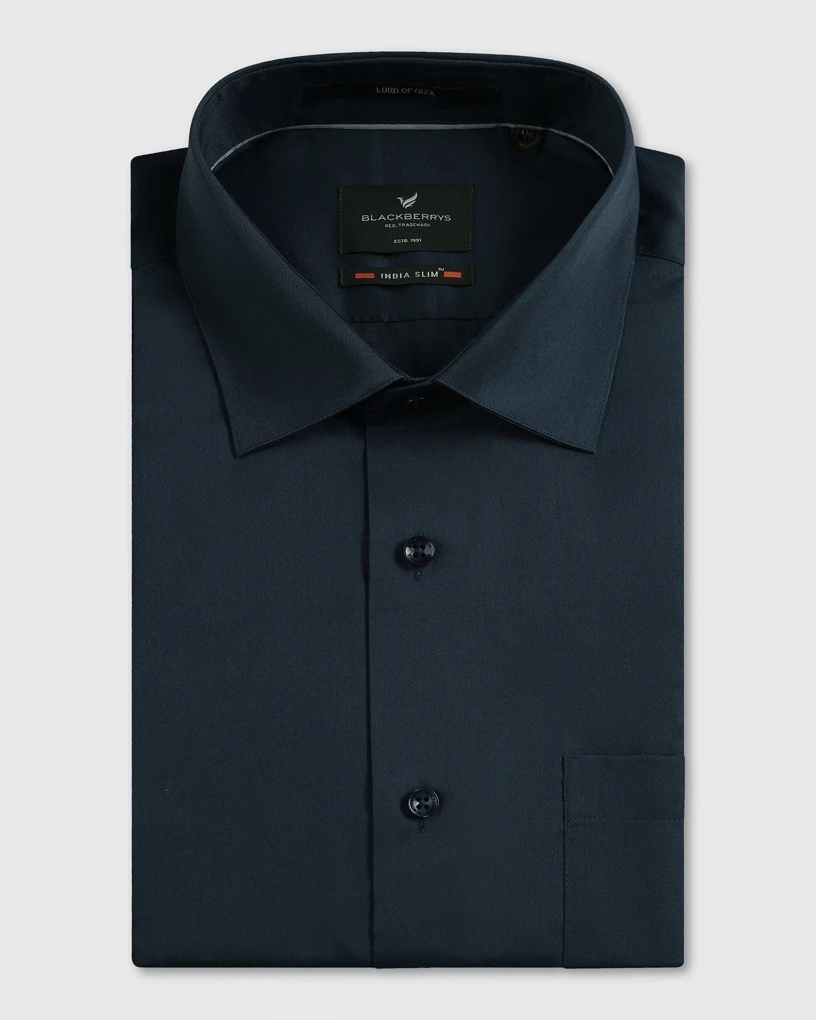 Trend-Driven Teal Solid Shirt - Roger