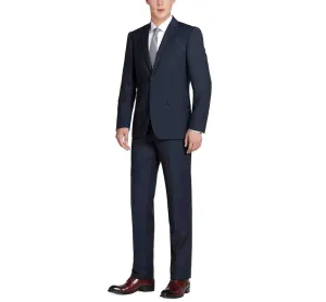 Compact Packability Comfort Flex Fit Renoir Slim Fit 2 Button Suit in Navy