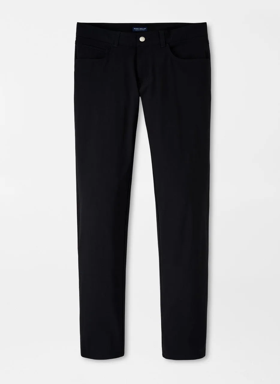 Timeless Utility Peter Millar Bingham Performance Five-Pocket Pant in Black