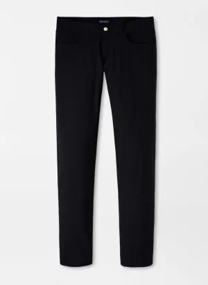 Peter Millar Bingham Performance Five-Pocket Pant in Black Effortless Look Shape Flex