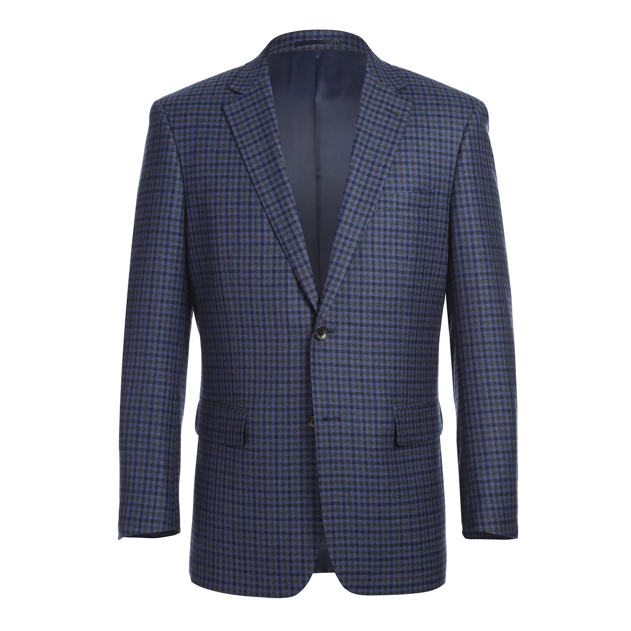 CompactPacking Alessandro Vitello by Renoir Classic Fit Wool Blue Blazer 565-9