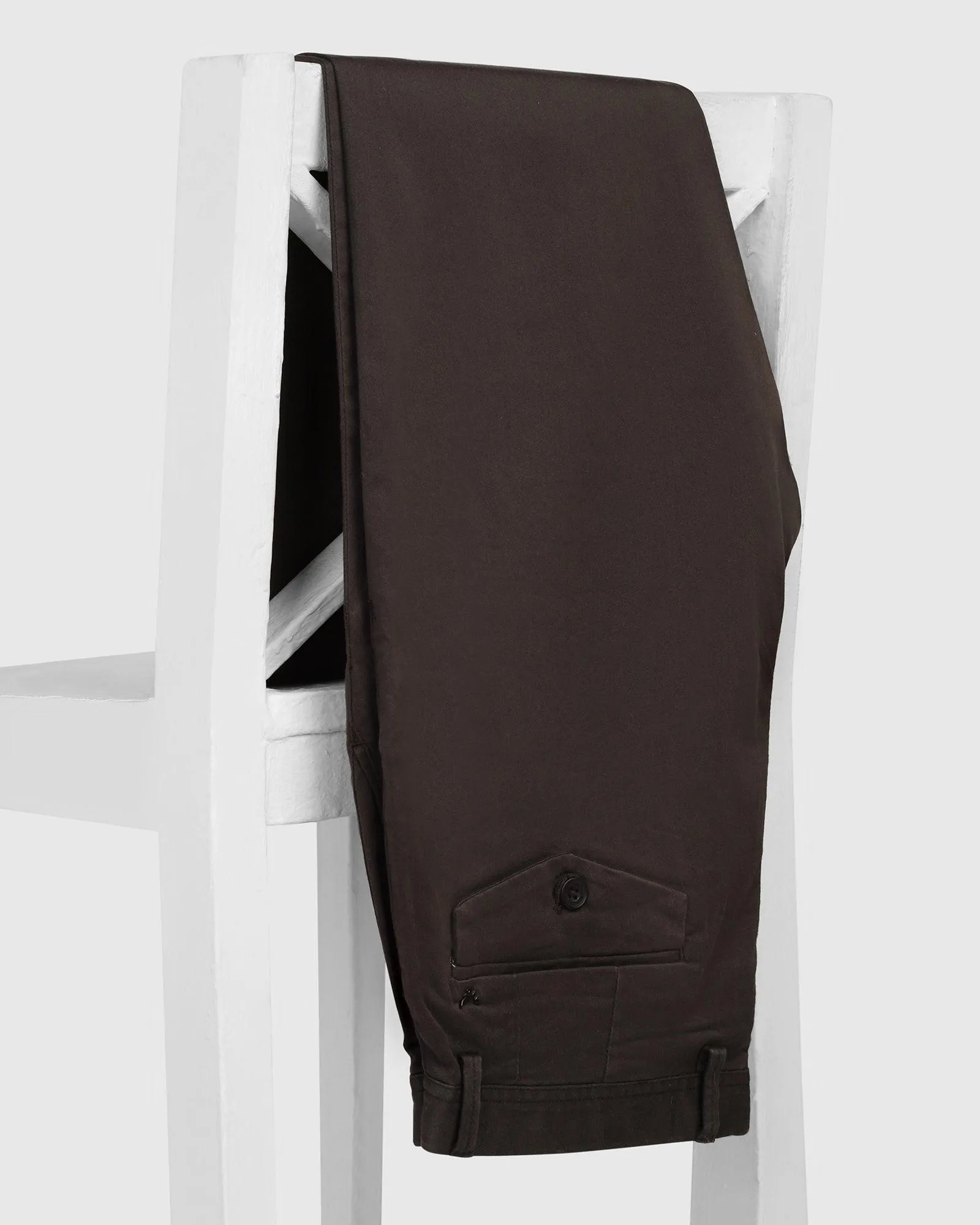 Cozy Material Slim Comfort B-95 Casual Charcoal Solid Khakis - Sark