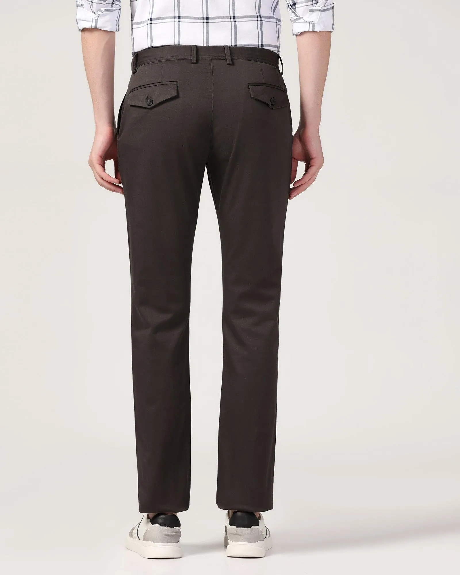 Slim Comfort B-95 Casual Charcoal Solid Khakis - Sark Trail Comfort Daywear