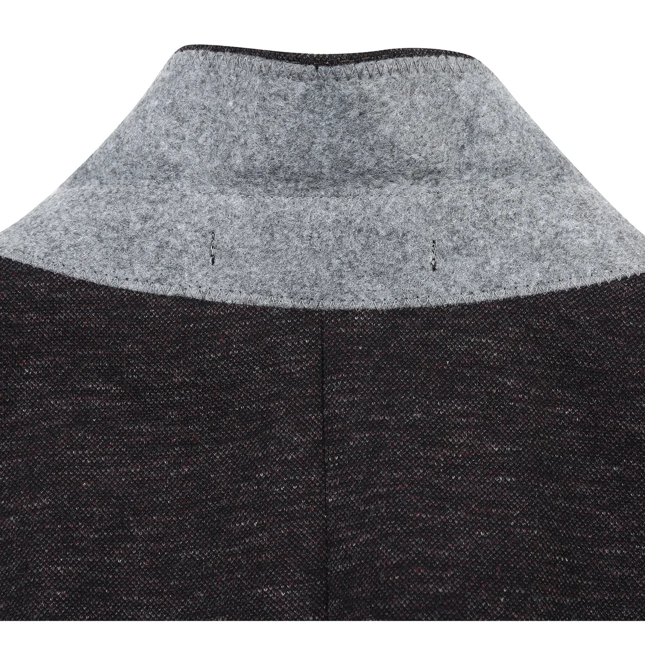 Pellagio Men's Half Canvas Blazer Dark Gray PF24-2 Faux Fur Collar