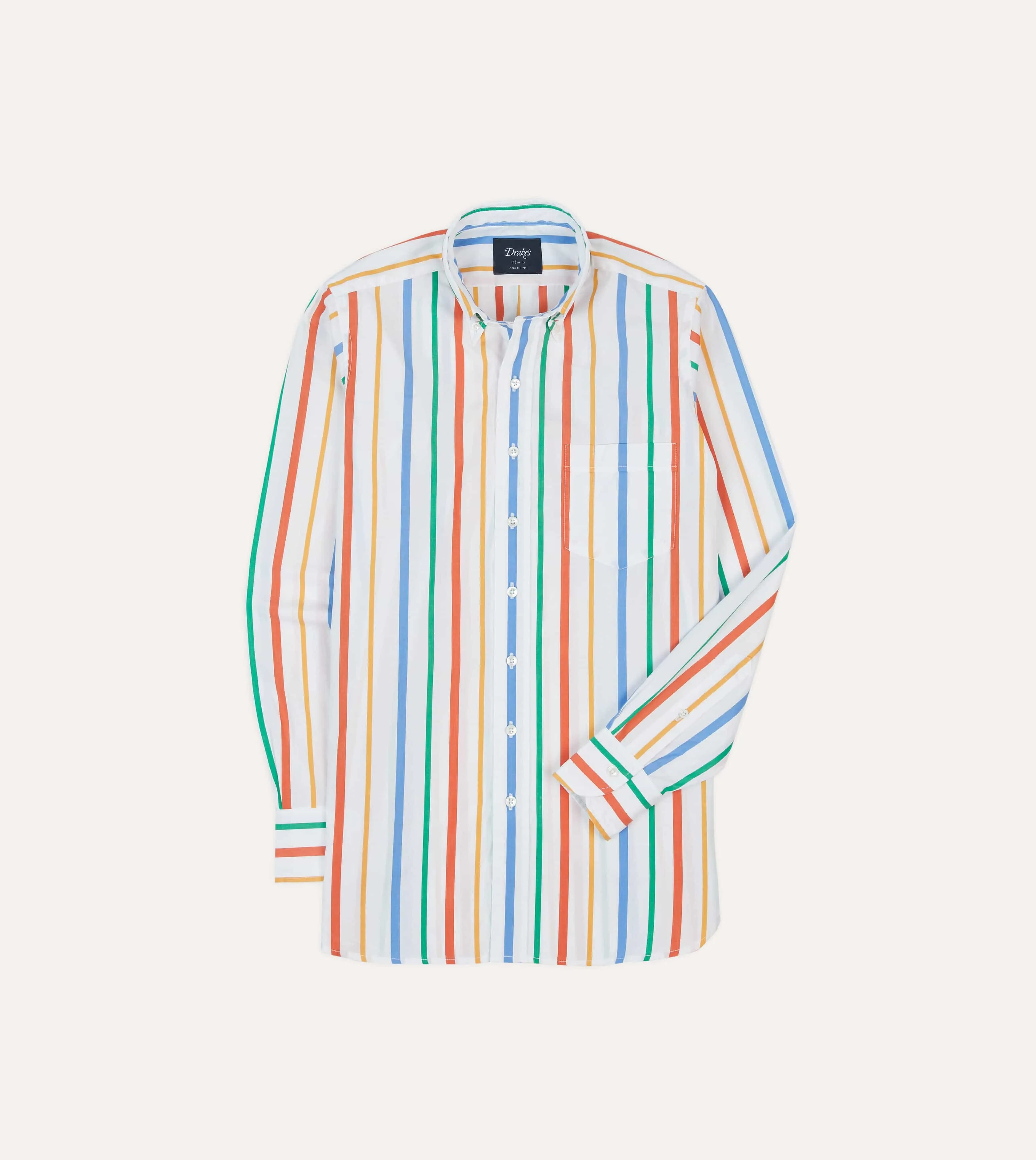 Stylish Element Multi Stripe Poplin Button-Down Shirt