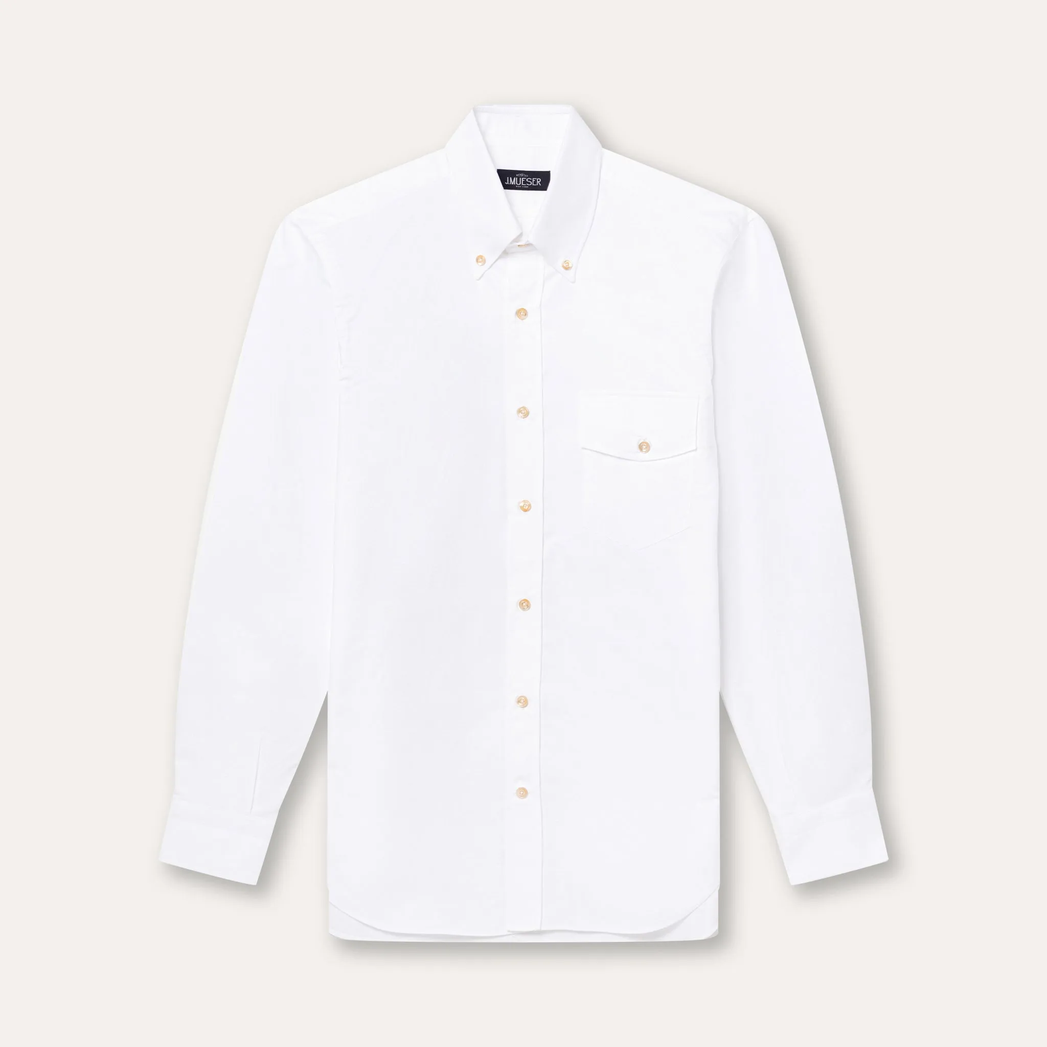 Elegant Coat Comfortable Jacket White Oxford Button Down Shirt