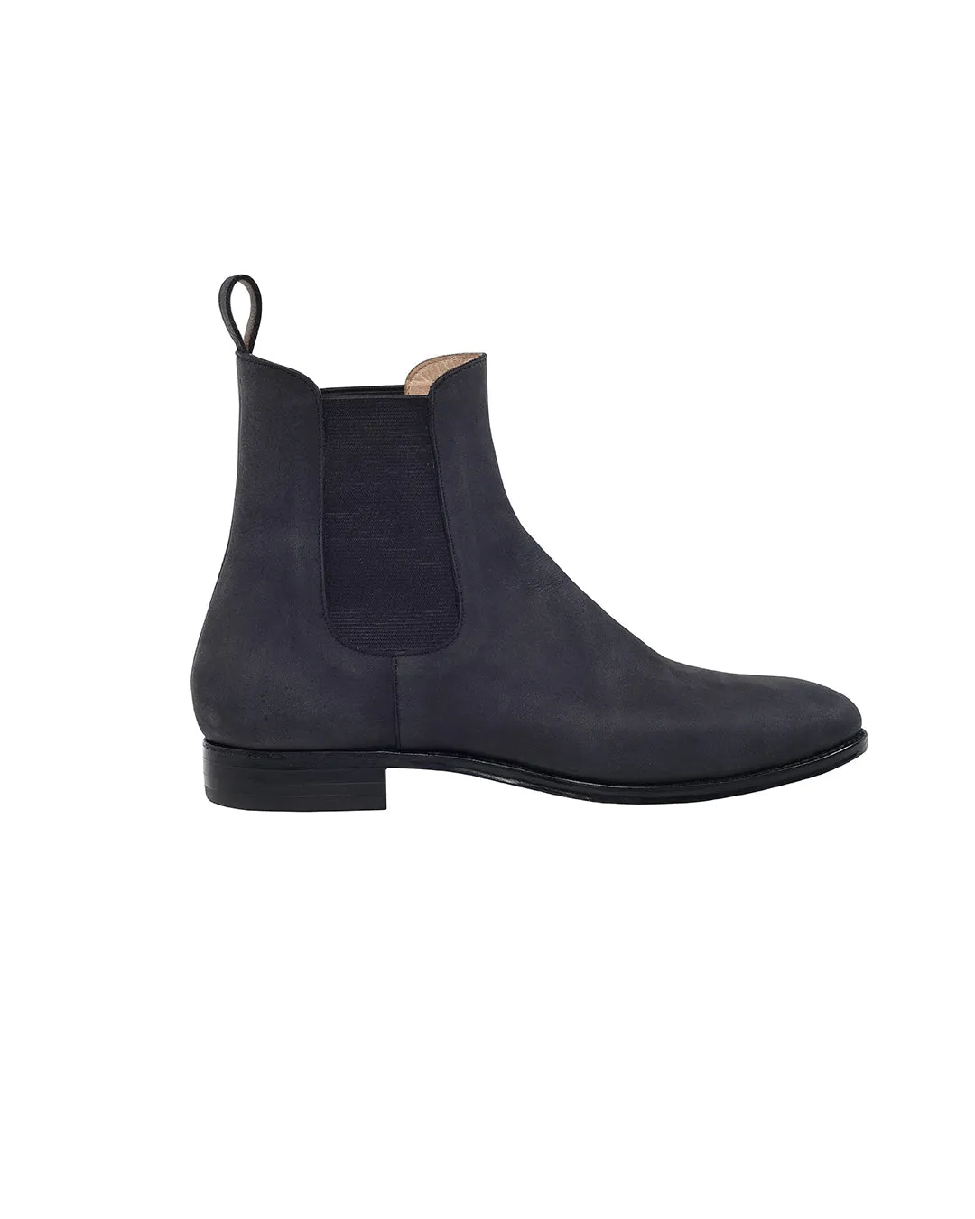Chelsea Boots Nubuck Black Shiny Tone