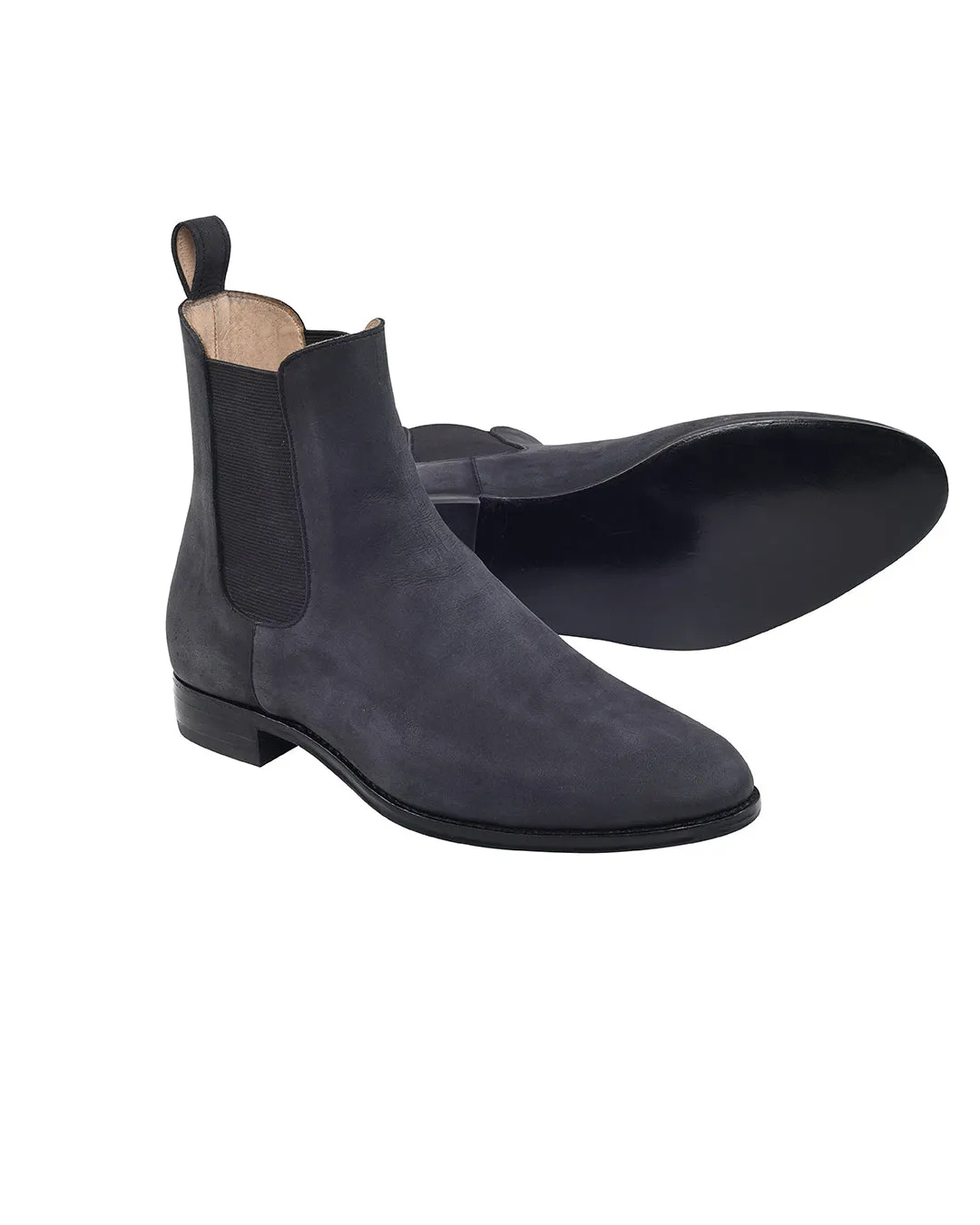 Chelsea Boots Nubuck Black Curve Hug