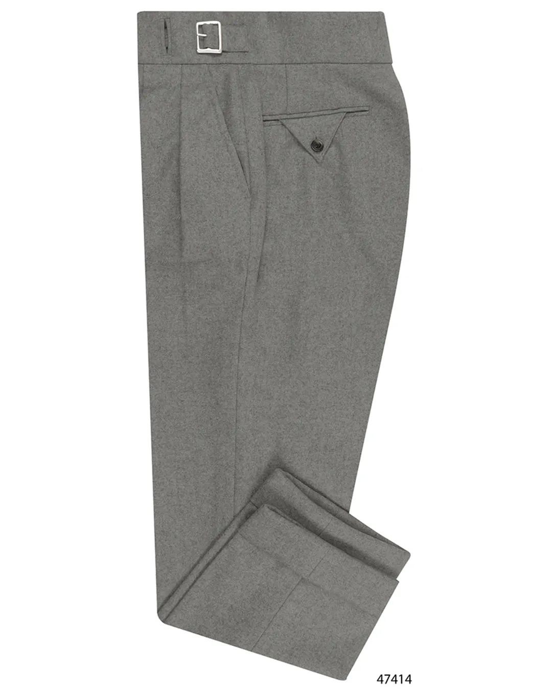 Weather Ready Premium Stretch Gurkha Pant in Ethomas Wool Cashmere: Light Grey Wool