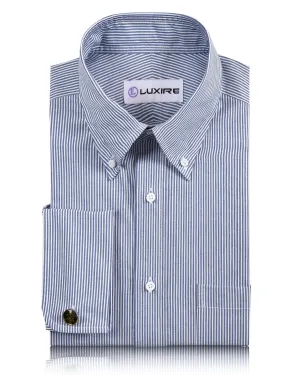 Wardrobe Staple Navy Blue University Stripe Oxford Shirt