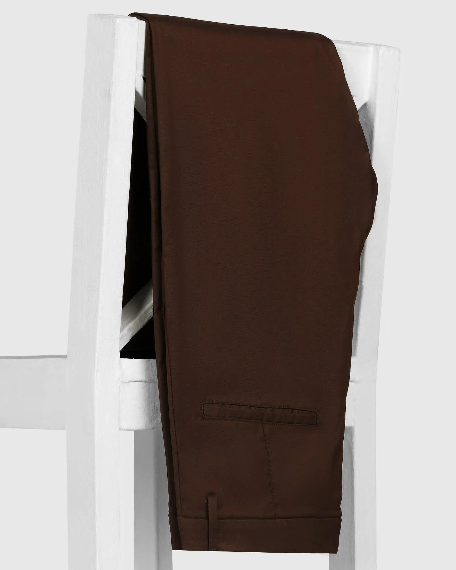 TechPro Slim Comfort B-95 Casual Brown Solid Khakis - Andros Tapered leg Soft Touch Material