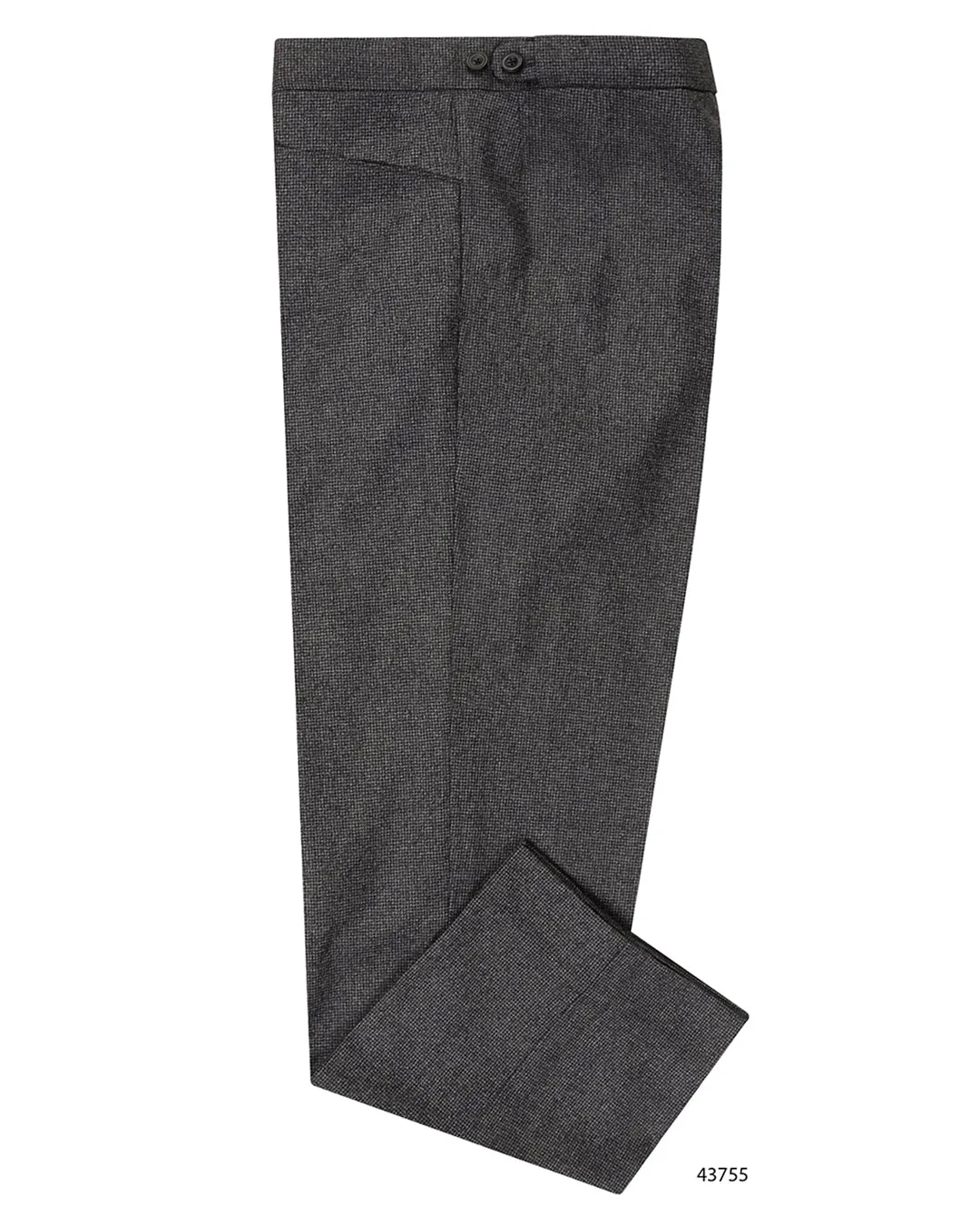 VBC Super 120's Flannel Mid Grey Mini Houndstooth checks Soft Wear Snag Proof Fabric