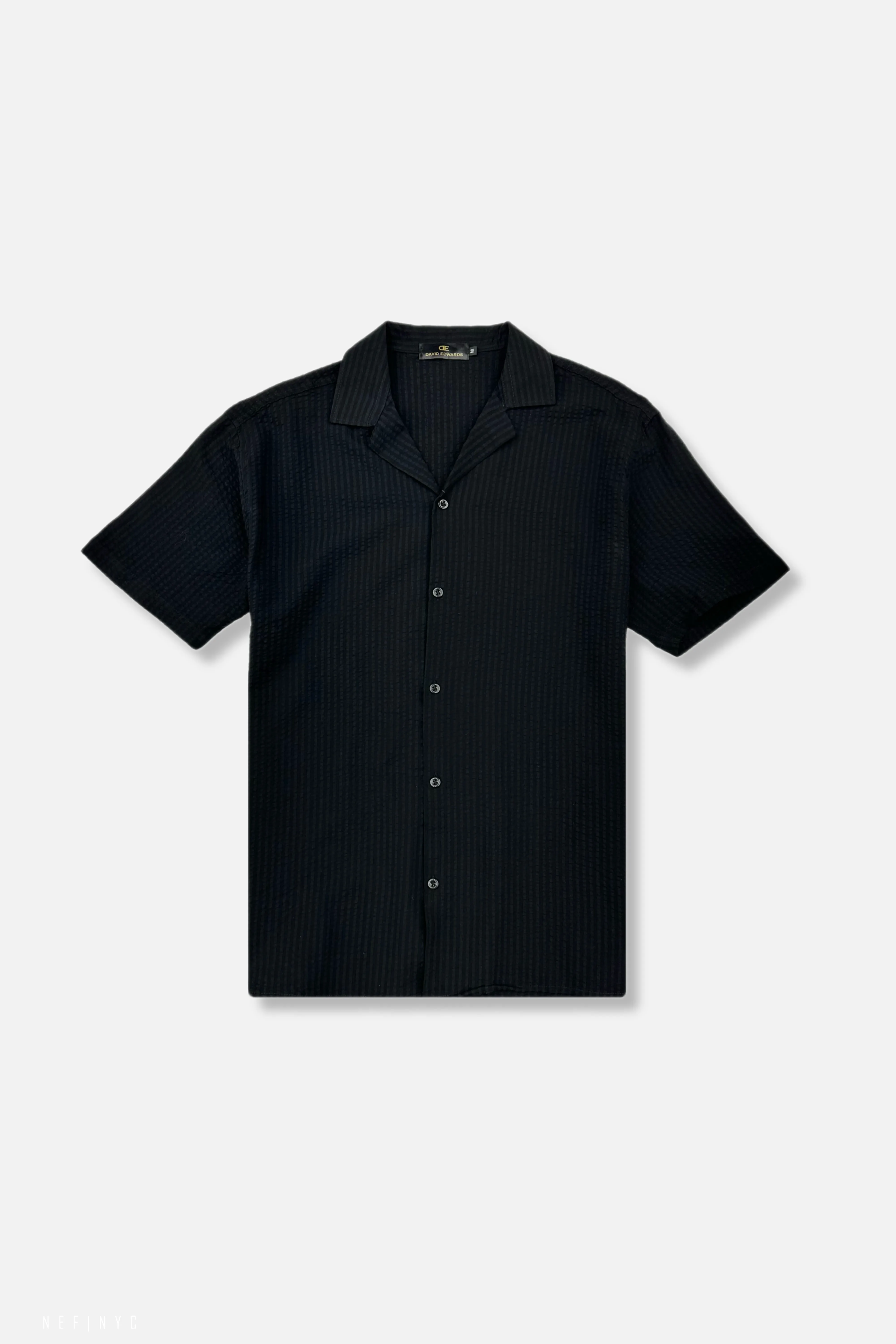 Darnold Seersucker Revere Collar Shirt Permanent Crease