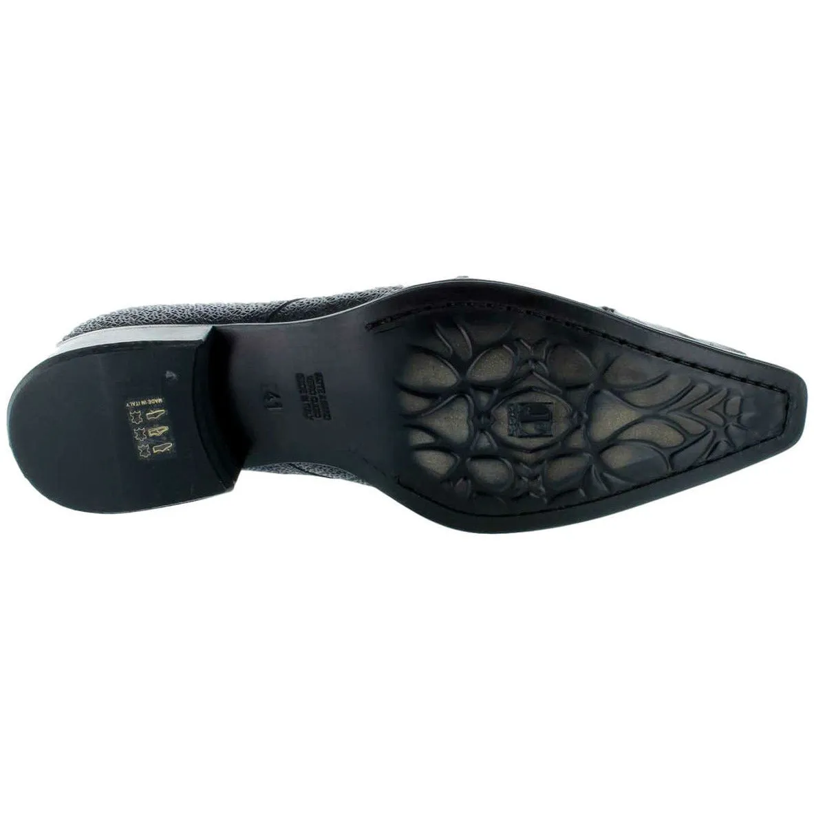 Fast Paced Fast Wear Jo Ghost Blue Gator Print Louisiana Baby Wing Tip Oxford Shoe