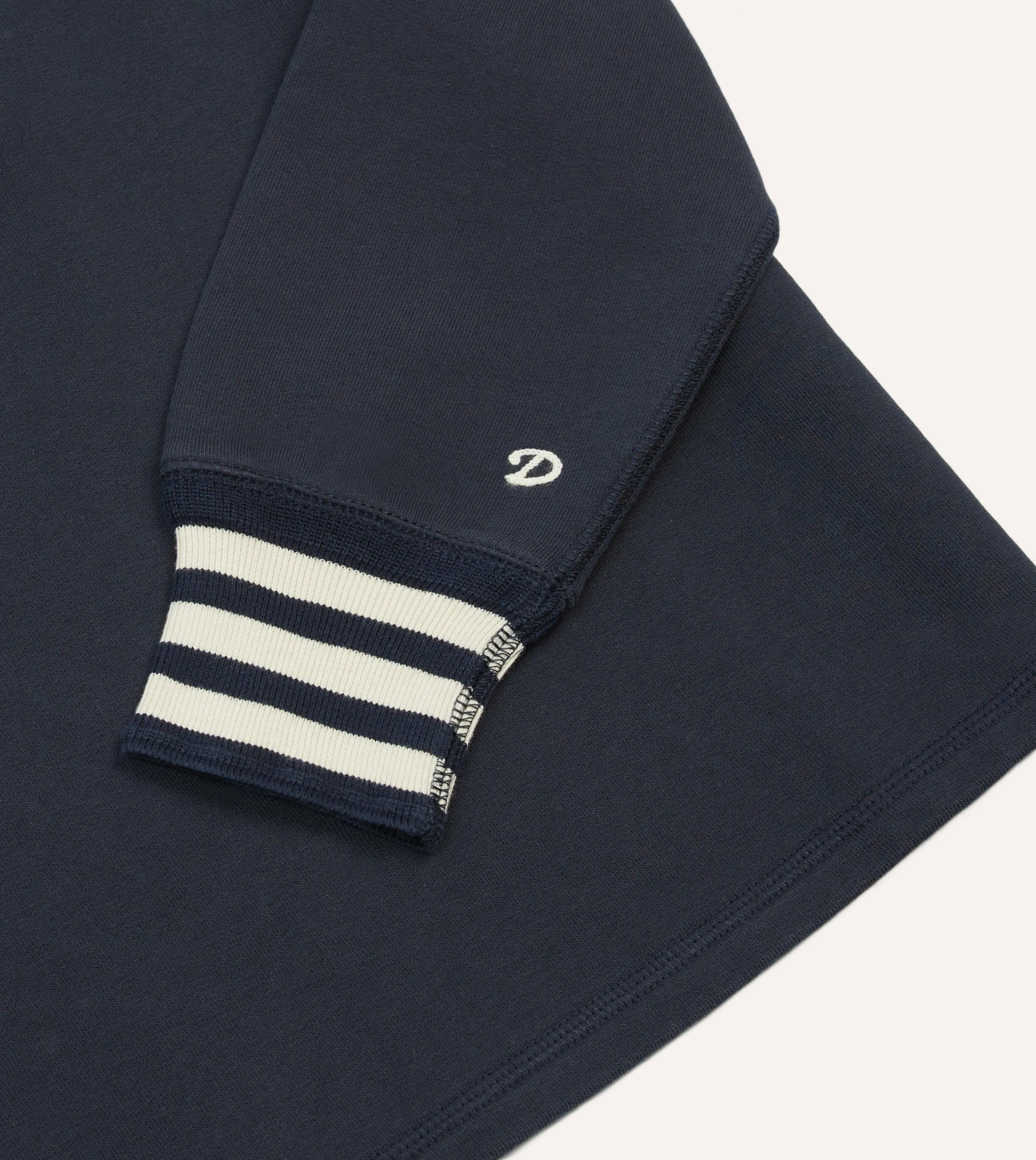 Navy Heavy Cotton Crew Neck Hiking T-Shirt Effortless Fit Anti Odor Treatment