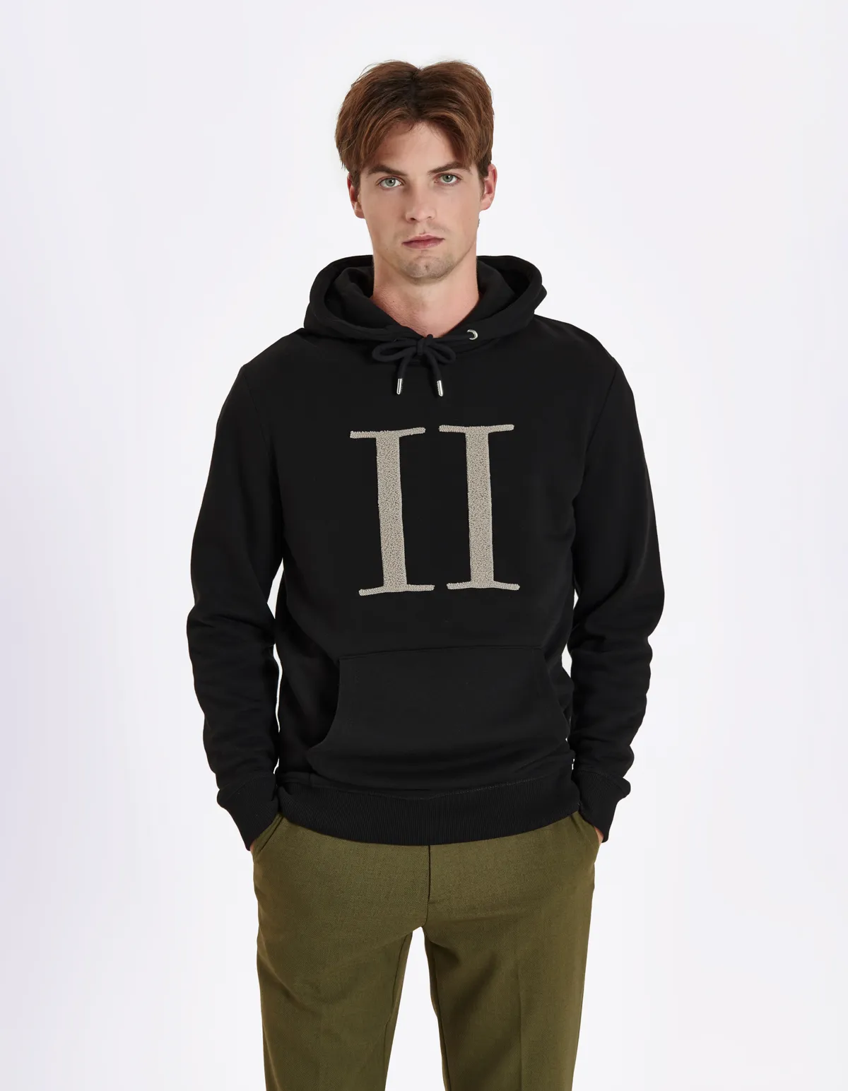 Encore Boucle Hoodie - Black/Sand Antibacterial Treatment