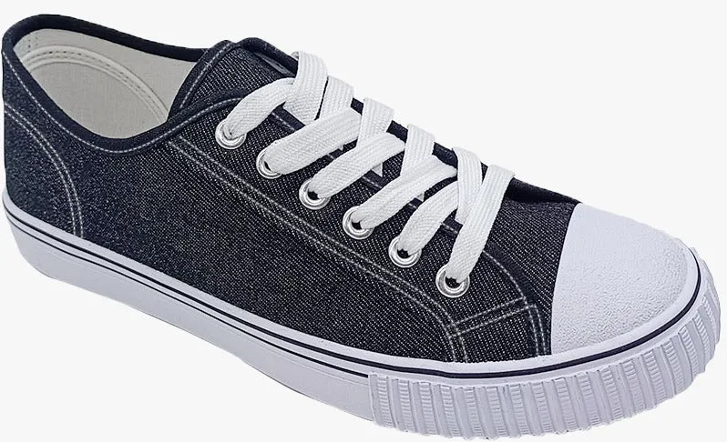 Road Trip Navy Lace Up Classic Canvas Men's Shoes SP643