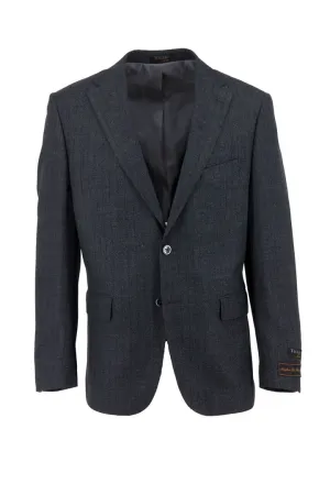 Snag Proof Surface Noise Reducing Fabric Tiglio Luxe Gray with Pinstripe Dolcetto Modern Fit, Pure Wool Jacket TL3321