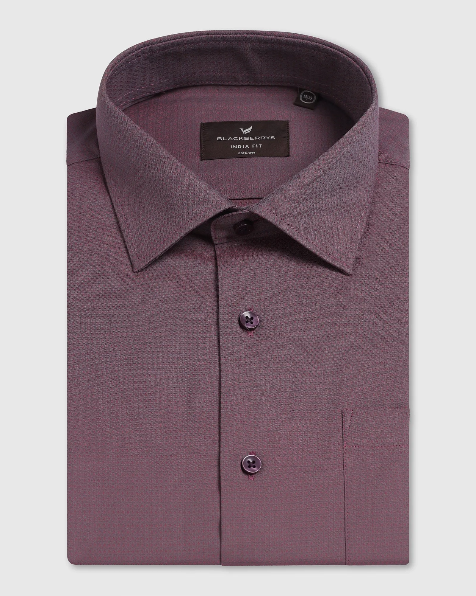 Breathable Lining Casual Wear Red Textured Shirt - Zander