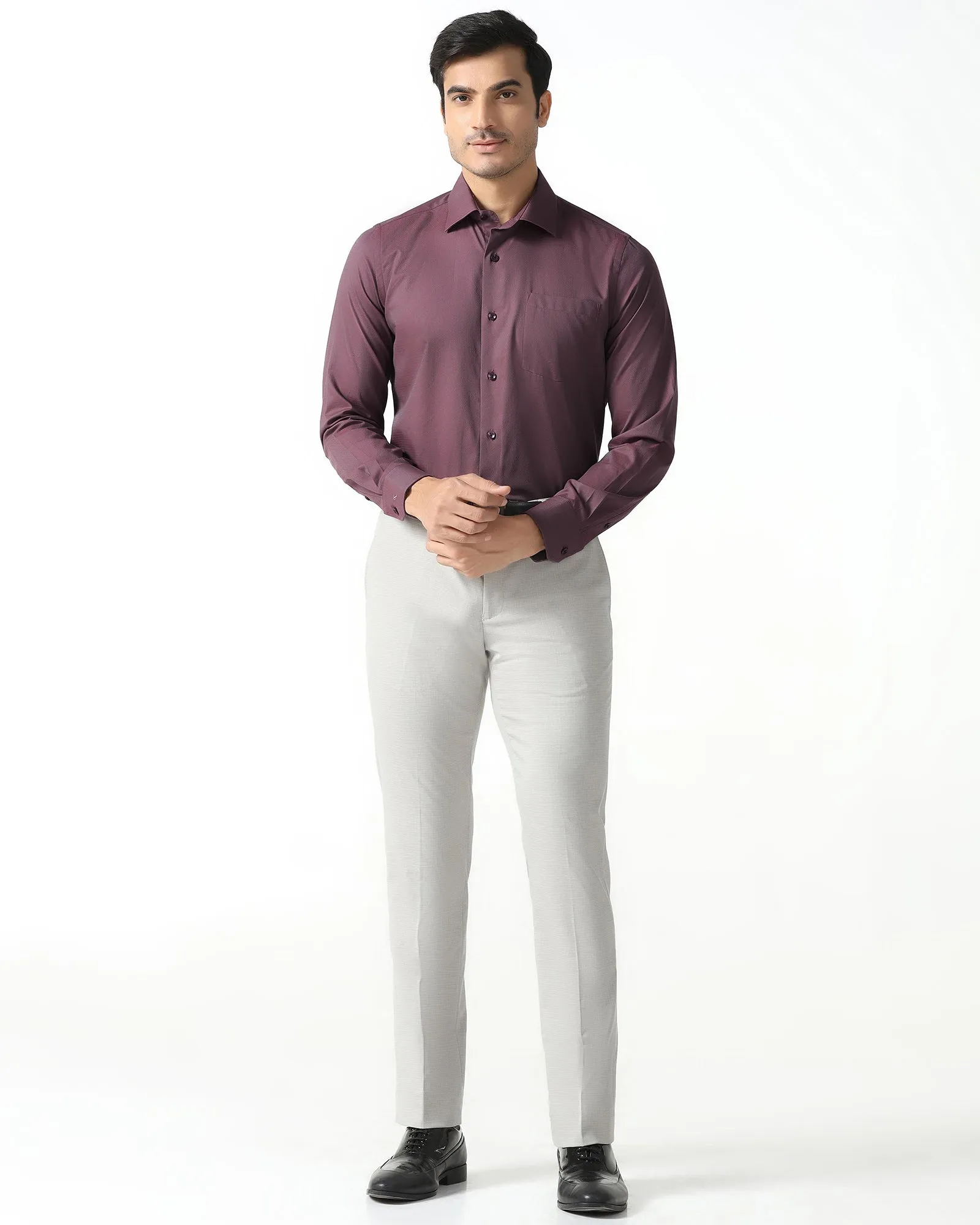 Red Textured Shirt - Zander Moisture Management Tech Travel-friendly