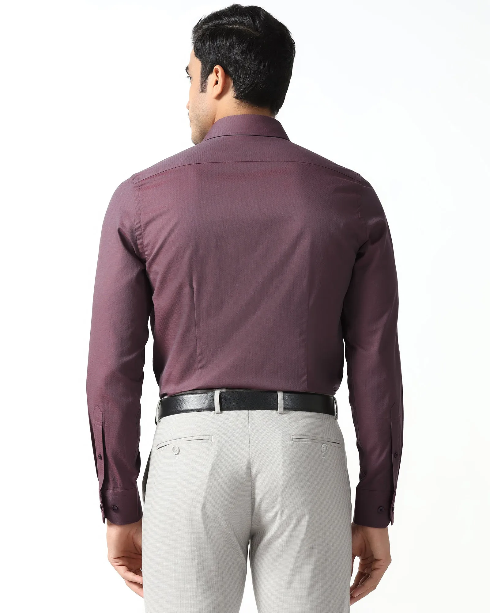 Premium Feel Red Textured Shirt - Zander