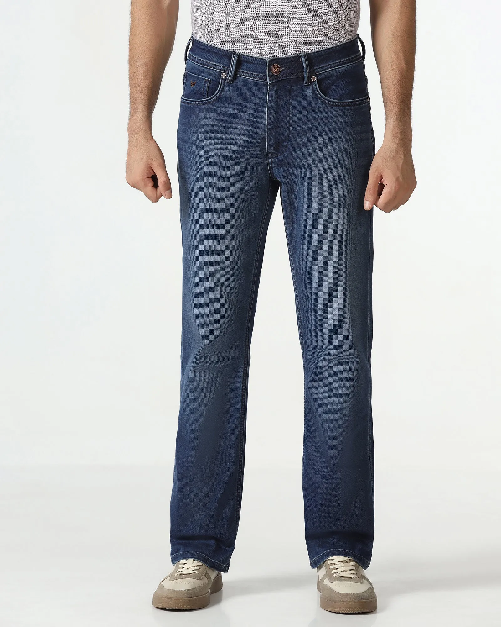 Sustainable Beach Day Indigo Ultrasoft Straight Comfort Jeans - Leopord