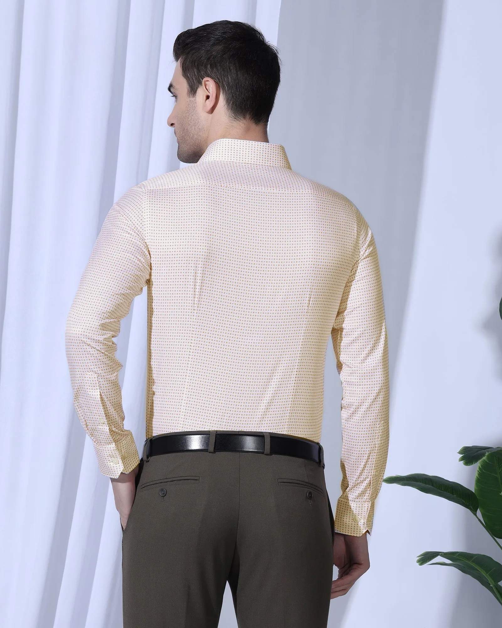 Temp Tech Formal White Printed Shirt - Vital Reinforced Elasticity