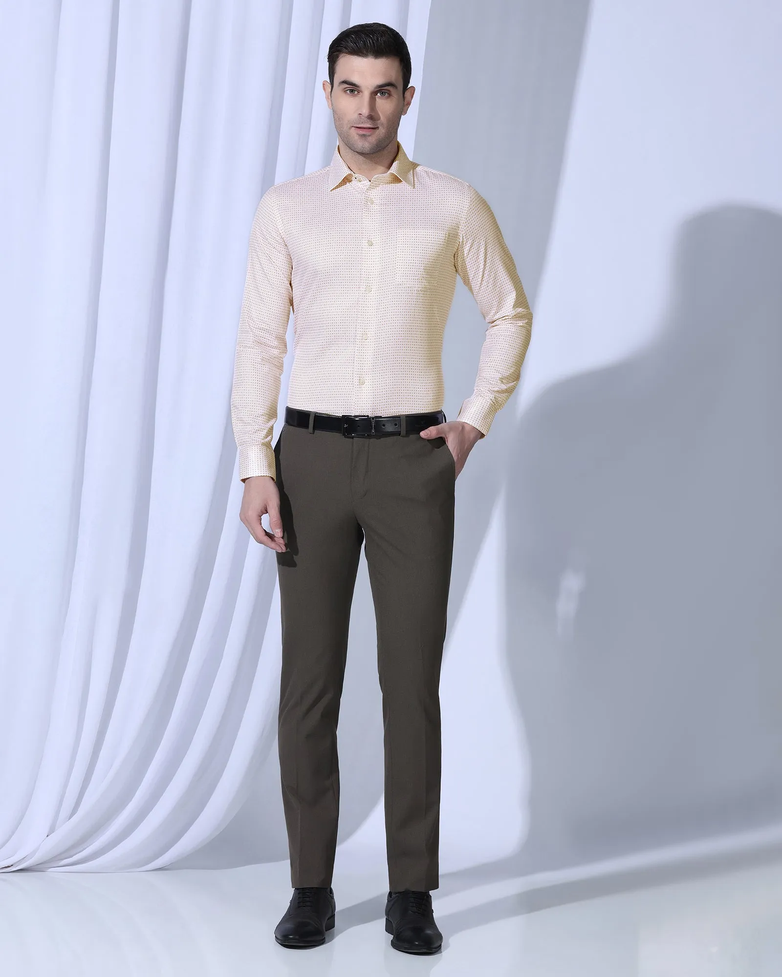 Holiday Special Temp Tech Formal White Printed Shirt - Vital