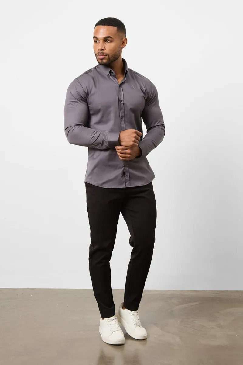 Pocket Detailing Athletic Fit Signature Shirt 2.0 in Grey