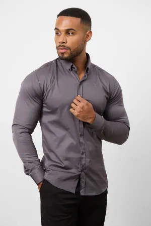 Athletic Fit Signature Shirt 2.0 in Grey youth trend Structured Shoulder Support