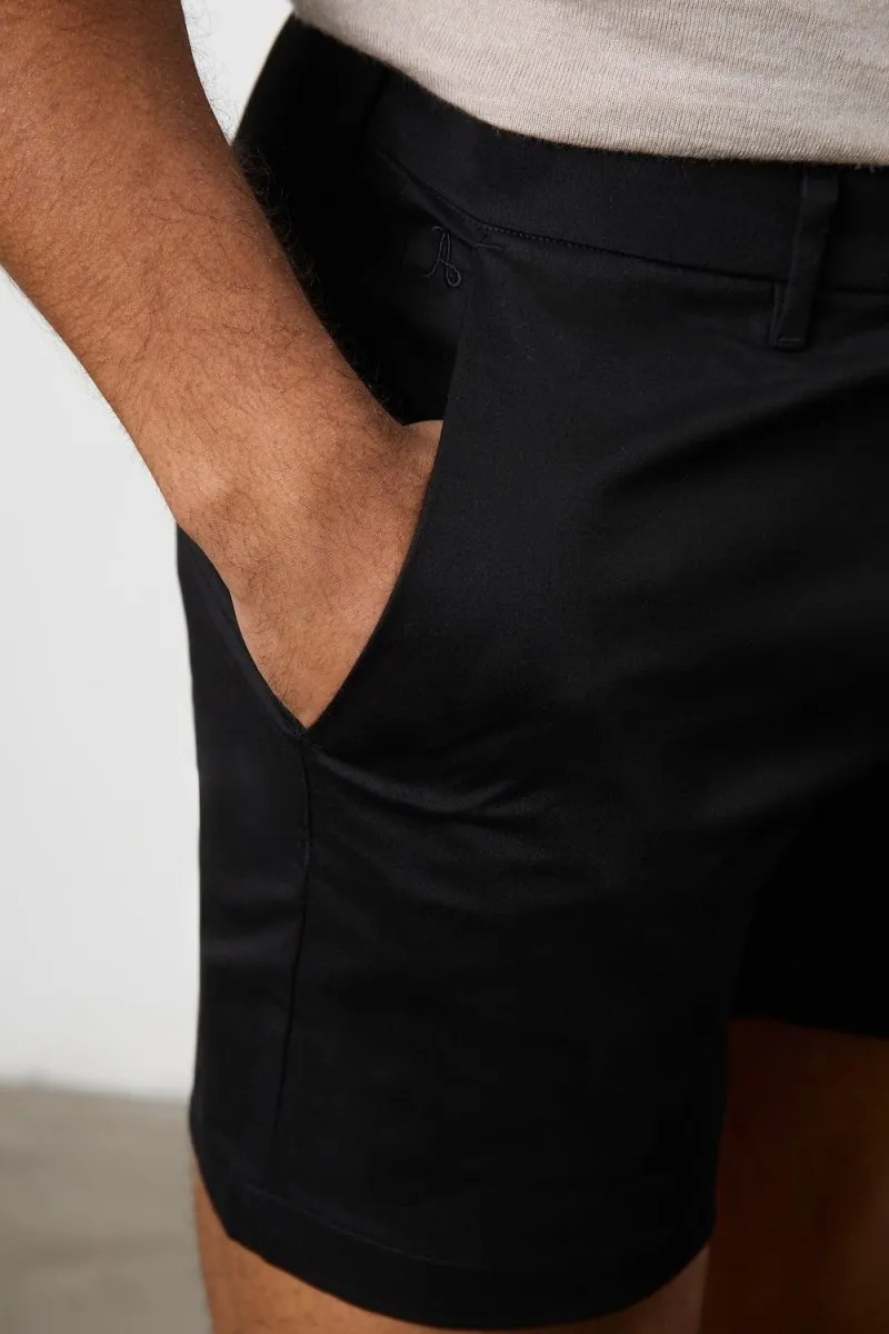 Comfort Cushion Athletic Fit Chino Shorts 5'' in Black