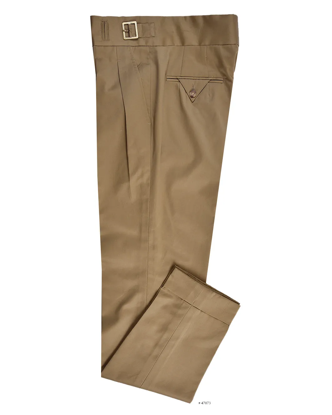 Gurkha Pant in Cotton Twill: Sand Fossil Beige No Ride Up