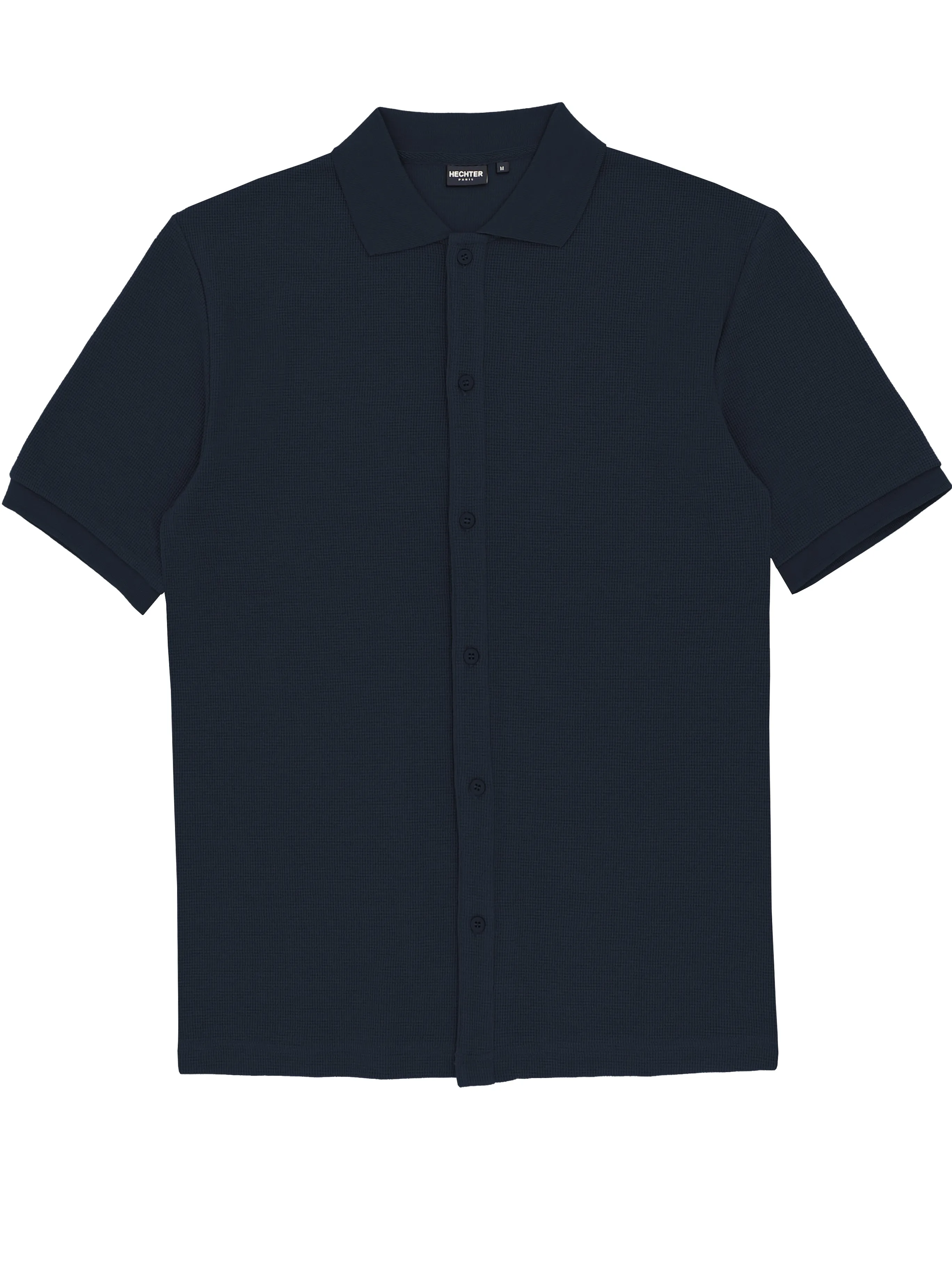 Reinforced Seams Beach Ready Sheen Navy Knit Shirt