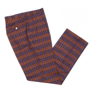 Prestige Brick Purple Plaid Pants PLD-705 Modern Waist