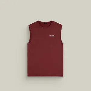 Commissioned Cumulus Tank Top - Maroon Soft Hoodie