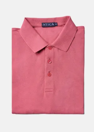 Travel Friendly Performance Polo Coral Shirt
