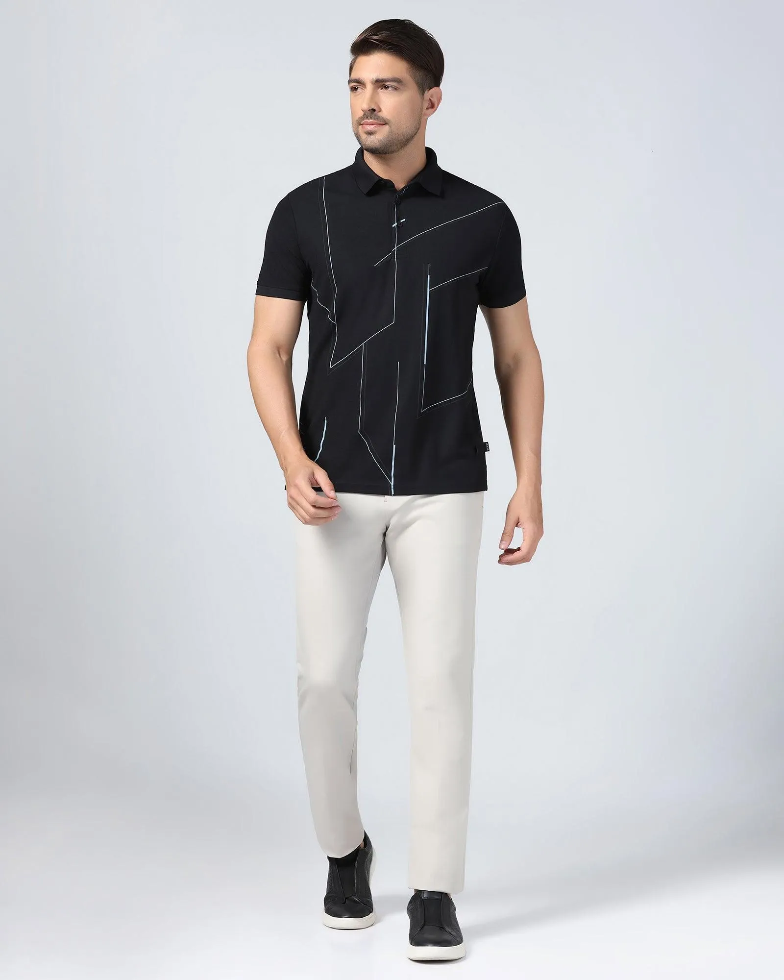 TechPro Slim Fit B-91 Formal Beige Solid Trouser - Ashley Everyday Layer