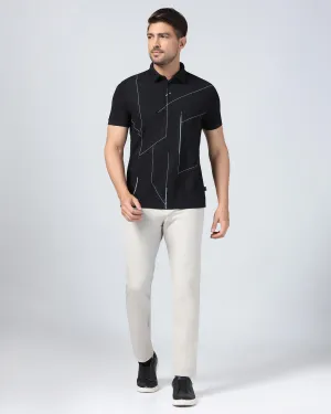 TechPro Slim Fit B-91 Formal Beige Solid Trouser - Ashley Everyday Layer