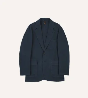 Convertible Style Navy Herringbone Cotton Games Blazer Mk. I