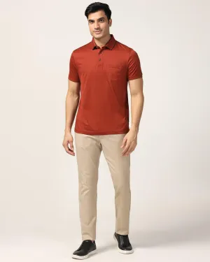 Casual Performance Wear Slim Fit B-91 Casual Beige Check Khakis - Gap