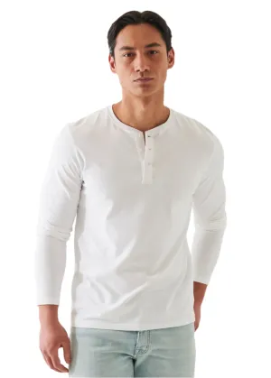Sharp Cut City Soul LS Henley - White