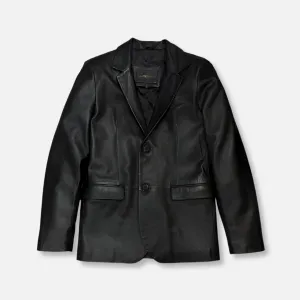 Donovan Leather Blazer Anti Static Weave