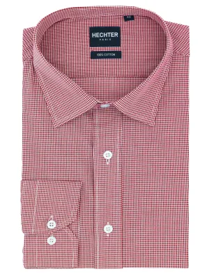 Bold Graphics Lightweight Material Liberty Business Red Microchecked Shirt