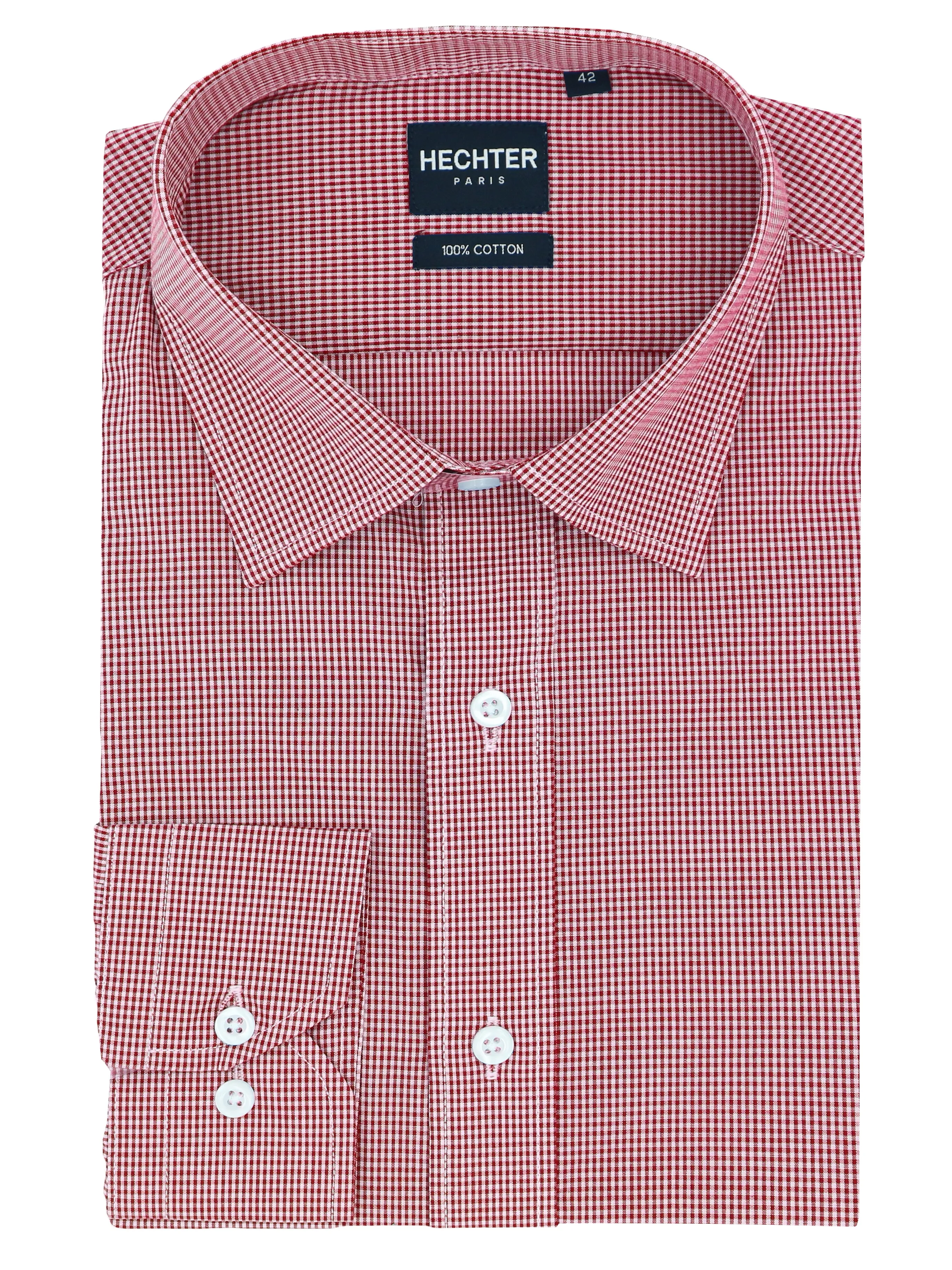 Liberty Business Red Microchecked Shirt Snag Resistant Fabric
