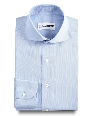 Pale Blue End on End Shirt Comfortable Wear Subtle pattern