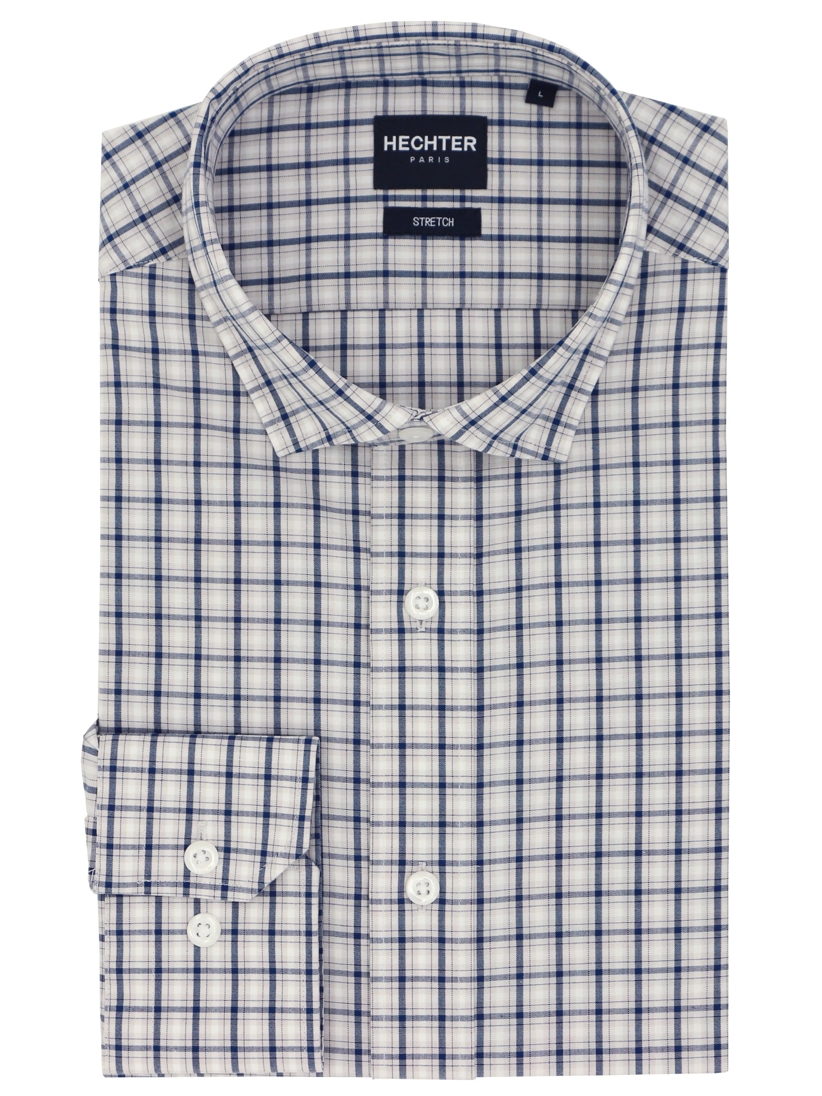 Sel Blue Checked Casual Shirt Mature appeal Striped style