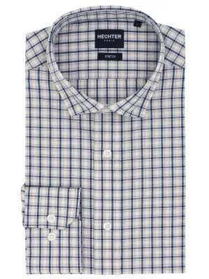 Sel Blue Checked Casual Shirt Breathable mesh