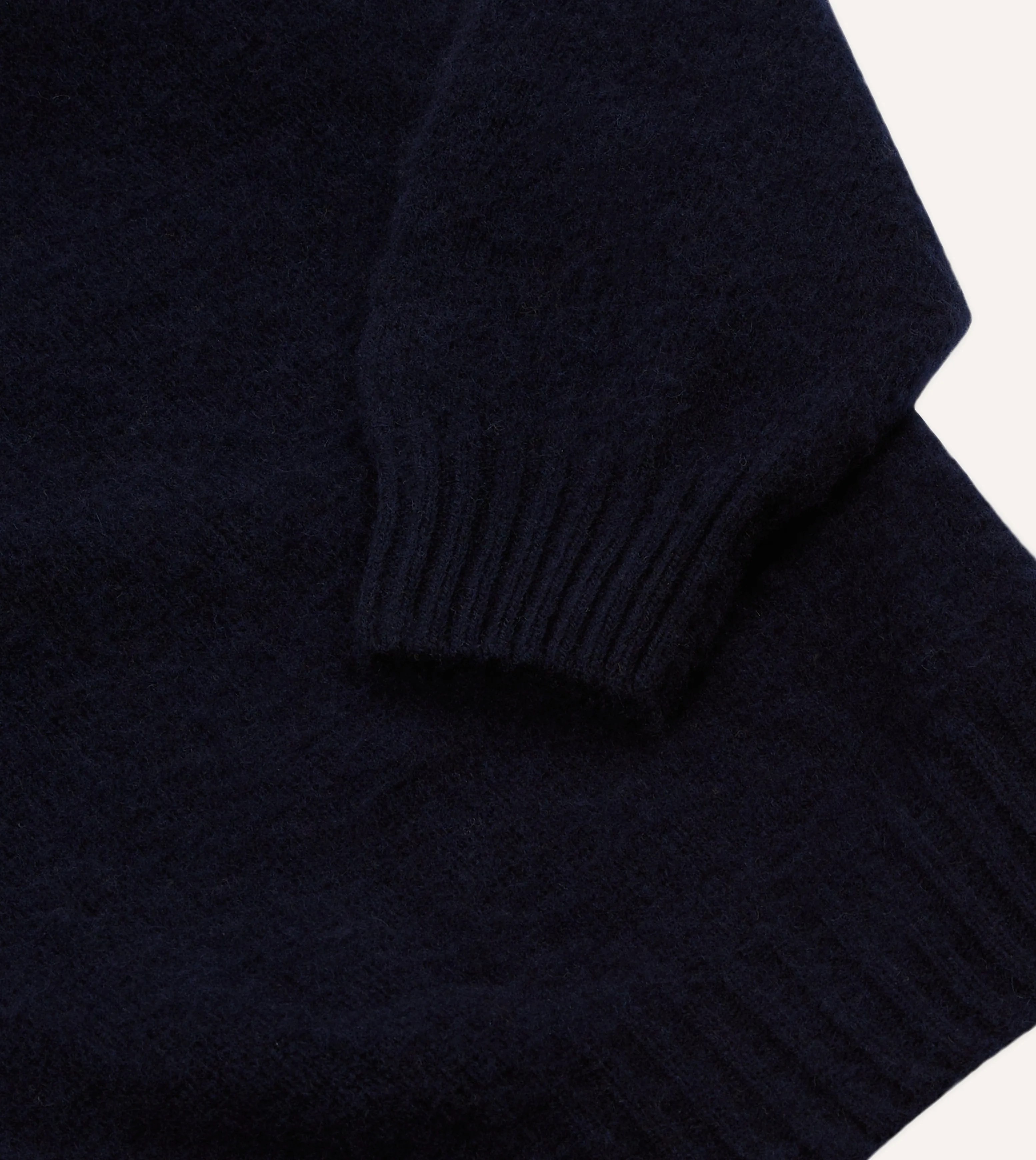 Navy Brushed Shetland Mock Neck Jumper Soul Ease