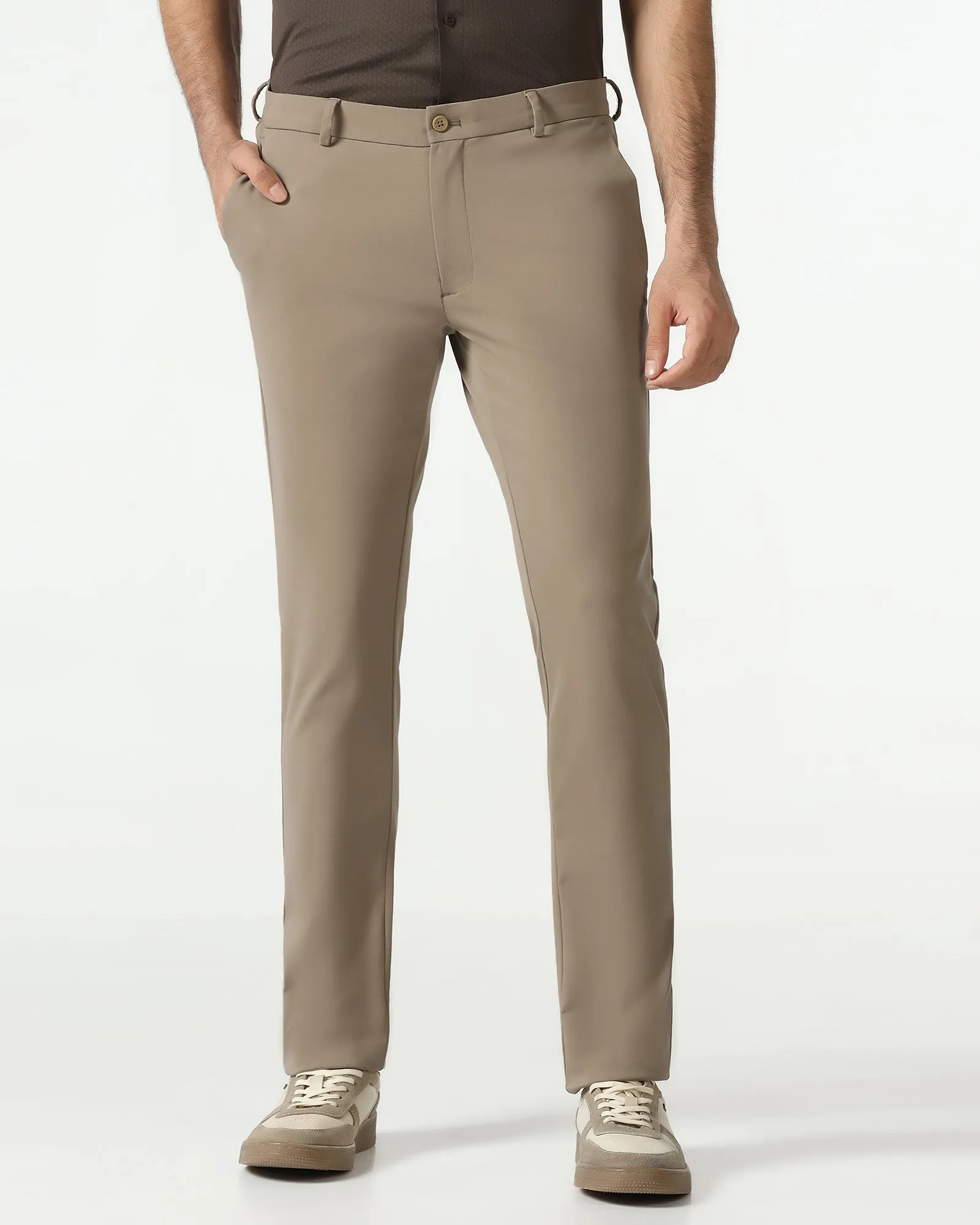 FourWayStretch Fit Flex Khaki Techpro Solid Khakis - Ziea